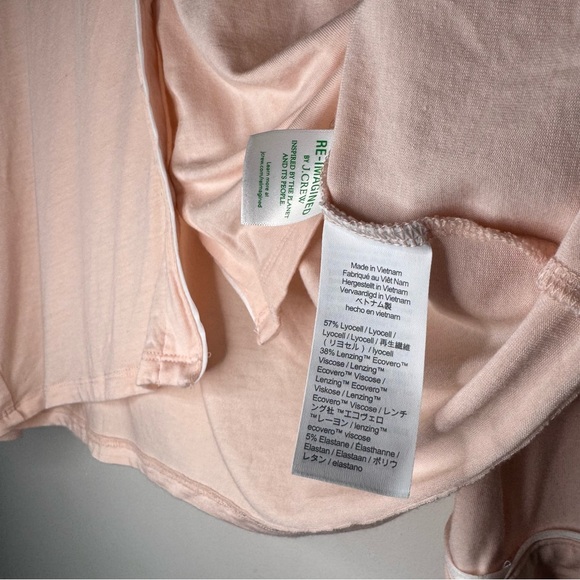 J. Crew Pink Peach Eco dreamiest long sleeve pajama set Medium - Picture 7 of 9